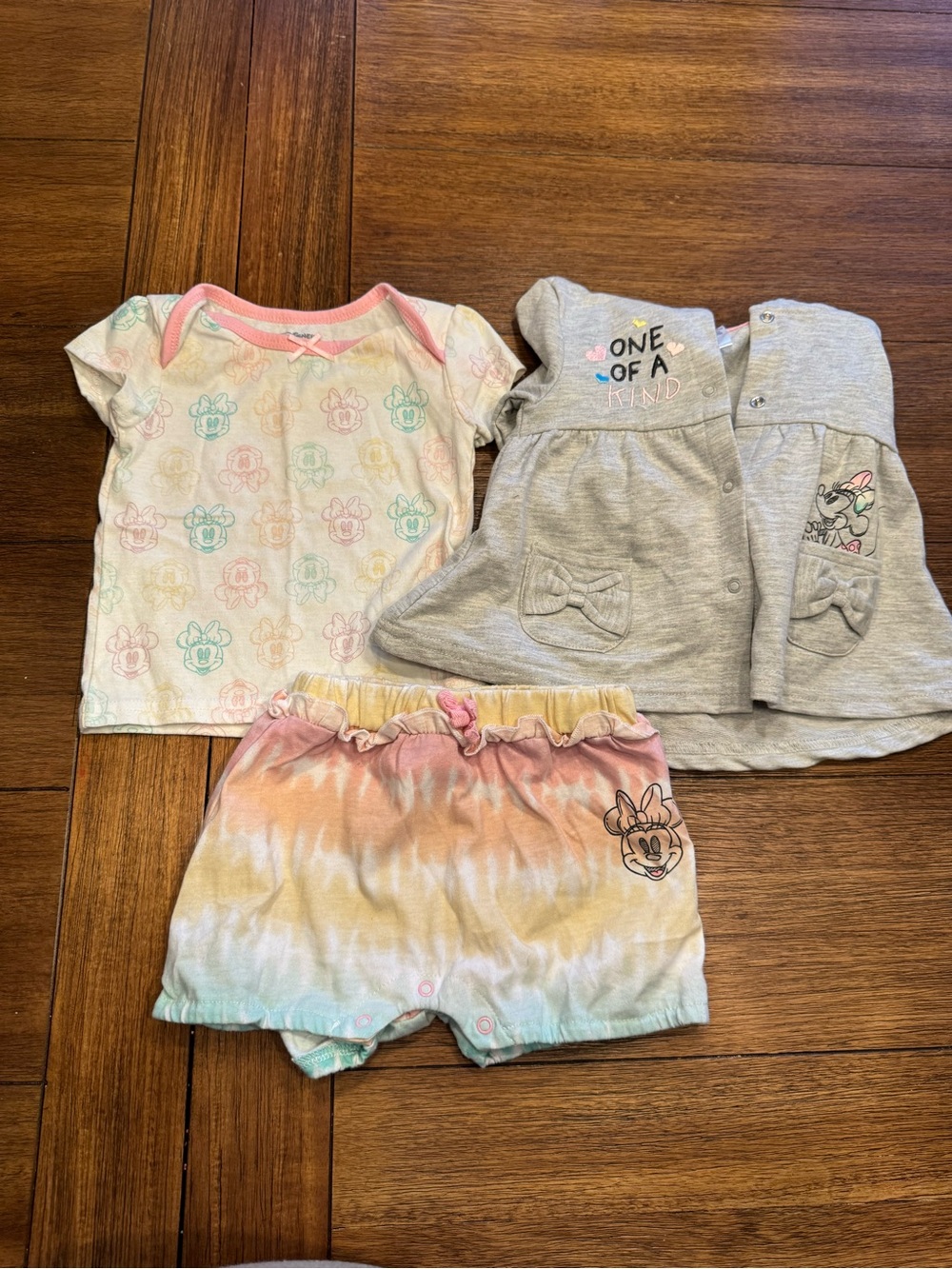 Disney Baby Pastel Minnie Print Set - Pink, Mint, Yellow, Gray